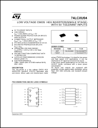 74LCXU04MTR Datasheet