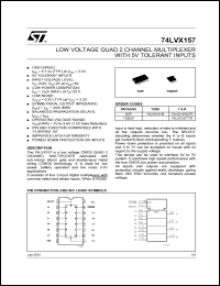 74LVX157MTCX Datasheet