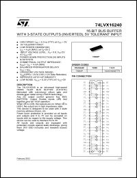 74LVX163MTC Datasheet