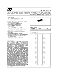 74LVX16374TTR Datasheet