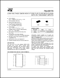 74LVX174MTCX Datasheet