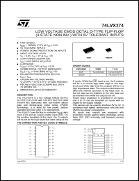 74LVX374MTCX Datasheet