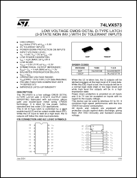 74LVX573MTC Datasheet