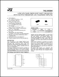 74LVX594TTR Datasheet