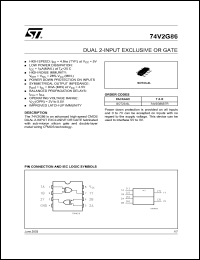 74V2G86STR Datasheet