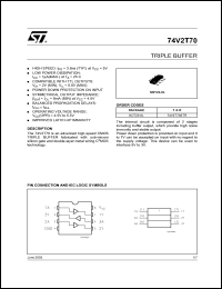 74V2T70STR Datasheet
