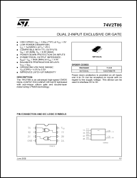 74V2T86CTR Datasheet