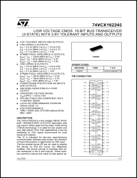 74VCX162245MTDX Datasheet