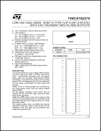 74VCX162374MTDX Datasheet