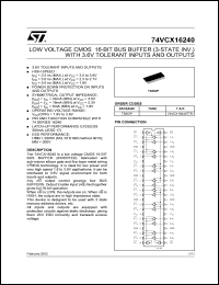 74VCX16240MTDX Datasheet