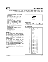 74VCX16244MTDX Datasheet