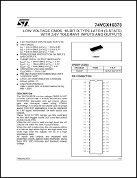 74VCX16373MTDX Datasheet