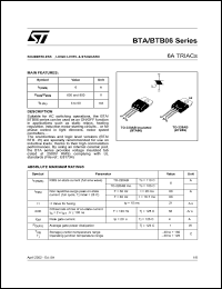 BTB06-600TW Datasheet