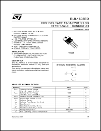 BUL1603ED Datasheet