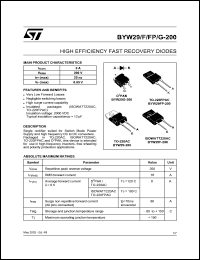 BYW29FP-200 Datasheet