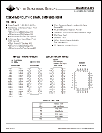 WMS128K8L-25FEMA Datasheet