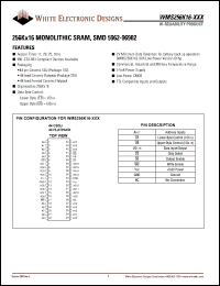 WMS256K16-17DLC Datasheet