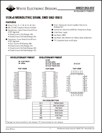 WMS512K8L-20CMA Datasheet