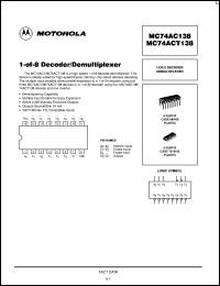 MC74ACT138DTR2 Datasheet