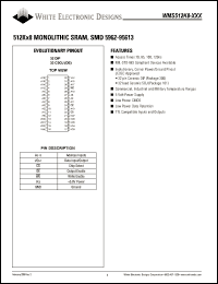 WMS512K8L-17FEC Datasheet