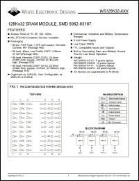 WS128K32N-120G4TQA Datasheet