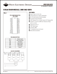 WS512K8-20CCA Datasheet