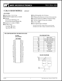 WS512K16-45DLIA Datasheet