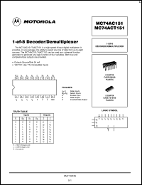 MC74AC157MR2 Datasheet