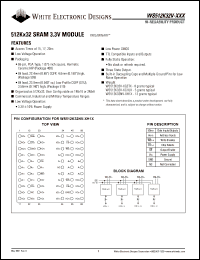 WS512K32NV-15G1UMA Datasheet