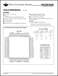 WS512K48-17G4WC Datasheet