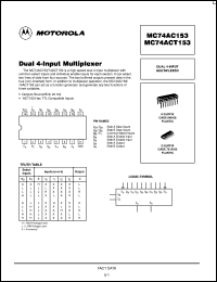 MC74ACT153DTR2 Datasheet