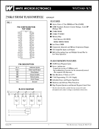 WSF256K8-37CIA Datasheet