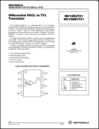 MC100ELT20DR2 Datasheet