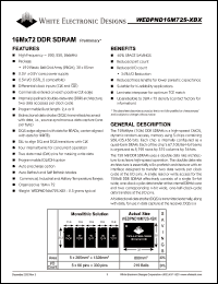 WEDPND16M72S-266BC Datasheet