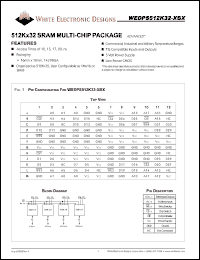 WEDPS512K32-20BM Datasheet
