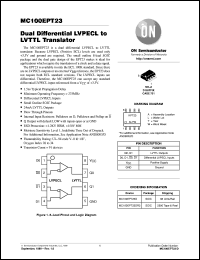 MC100EPT22DR2 Datasheet