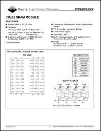 WS1M32-17G3CA Datasheet