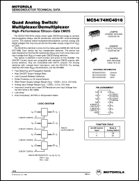 MC74HC4016ADT Datasheet