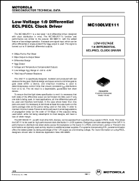 MC100LVE111FNR2 Datasheet