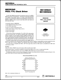 MC100H644FNR2 Datasheet