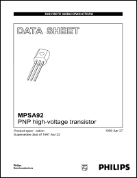 MPSA92 Datasheet