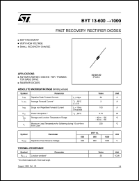 BYT13-600 Datasheet