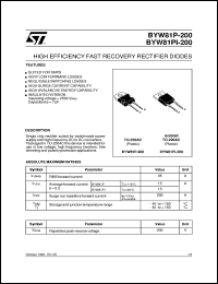 BYW81P-200 Datasheet