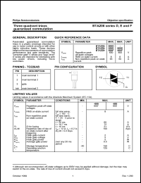 BTA208-600D Datasheet