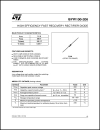 BYW100-200 Datasheet