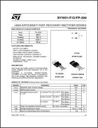 BYW51-200 Datasheet