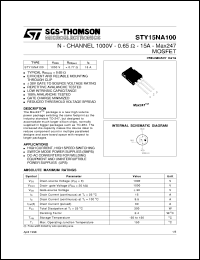 STY15NA100 Datasheet