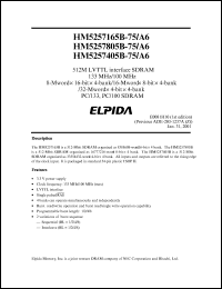 HM5257165BTD-A6 Datasheet