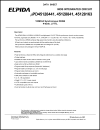 uPD45128441G5-A75A-9JF Datasheet
