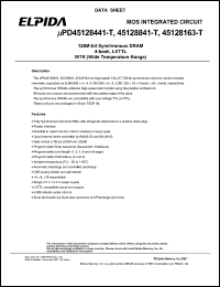 uPD45128841G5-A75L-9JF Datasheet